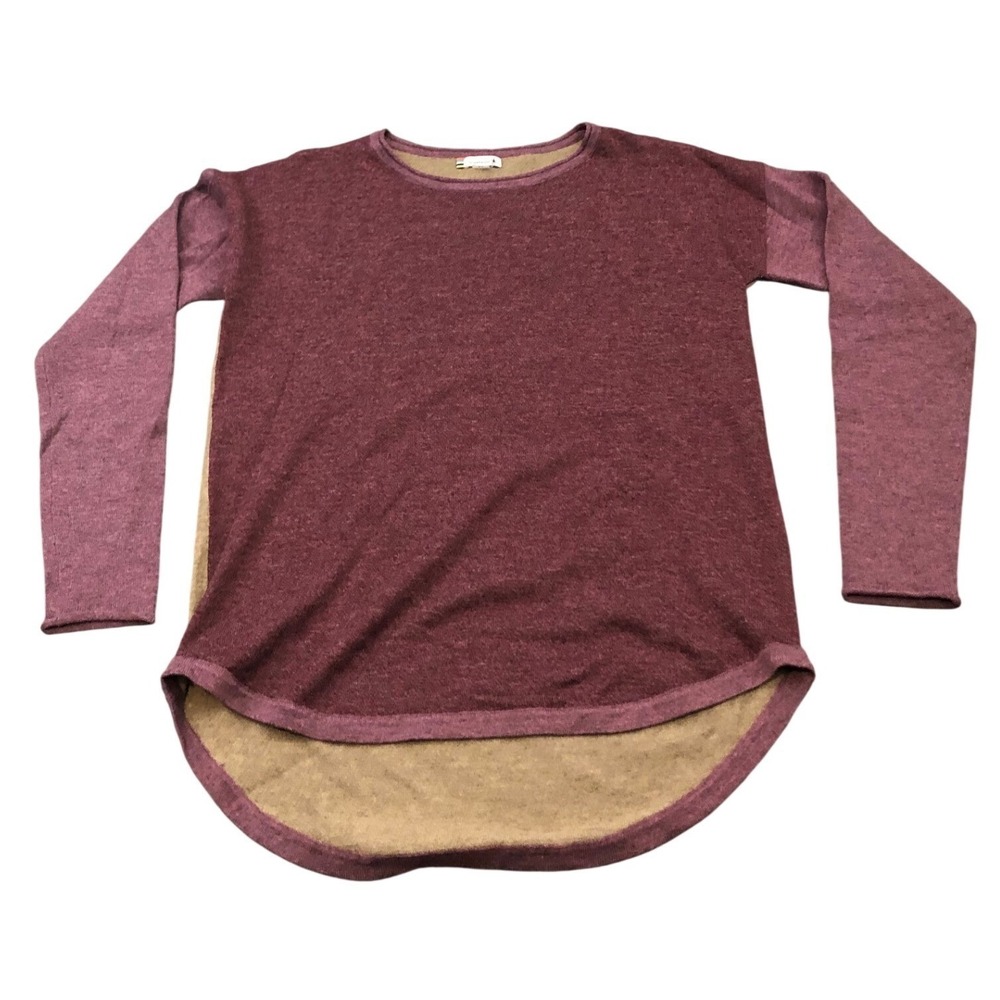 Smartwool Shadow Pine Colorblock Sweater Purple Heather Women Medium
